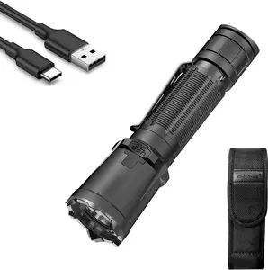 KLARUS XT11GT Pro 3300 Lumens Rechargeable Tactical Flashlight, 6 Lighting Modes, USB-C Fast Charging, Ultra Bright Long Beam LED Flashlight for Camping, Emergency, Hiking & Outdoor Use