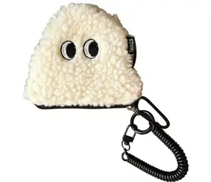 Rice Ball Coin Purse Zipper Plush Small Wallet with Lanyard