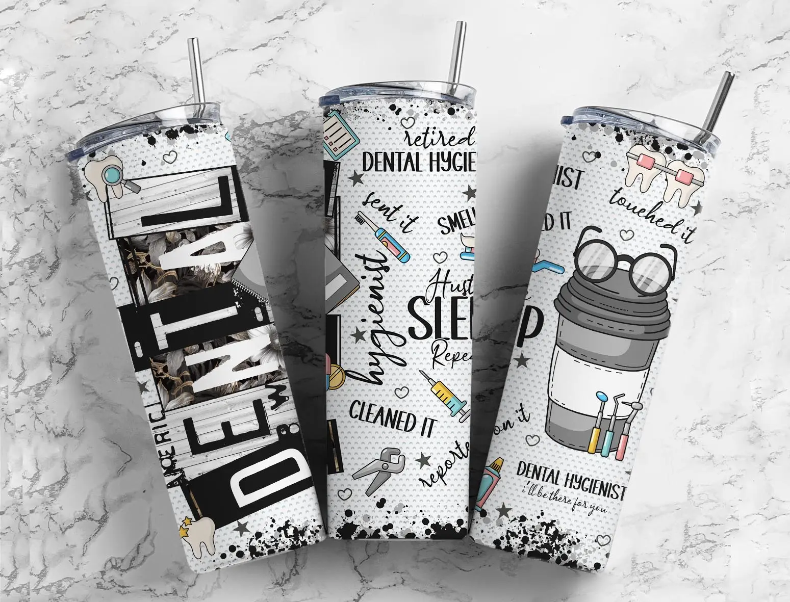 Dental Hygienist 20oz skinny Tumbler