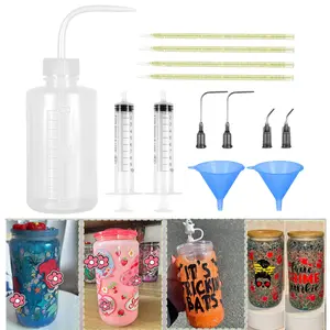 Set Of 13 Snow Globe Tumbler Diy Kit , Snowglobe Cup Supplies DIY Tool (CUPS ARE NOT INCLUDED) For DIY Crafts, Christmas Halloween Birthday Gifts  Reusable