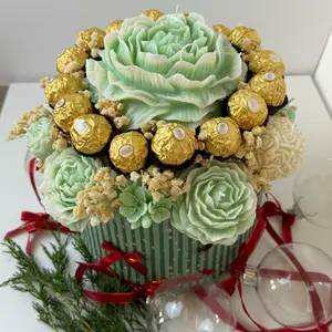 Candle Bouquet with Chocolate Candies - Perfect Gift for any Occasion