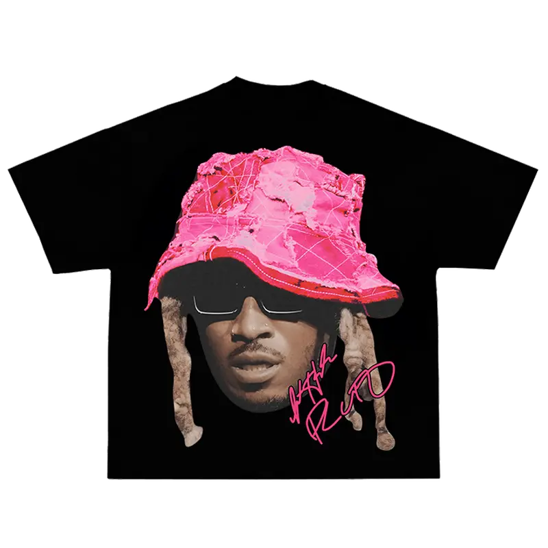 Future Pink Big Face Graphic Rap Tee