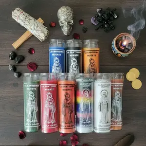 La Santísima Muerte Holy Death Variety Candles  Non-Toxic High-Quality Wax for Spiritual Practices and Home Decoration