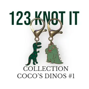 Coco’s Dinos stitch markers for crocheting