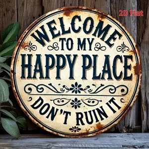 Welcome To Our Patio Metal Tin Sign – Vintage Rustic Outdoor Wall Decor – BBQ Party, Yard & Garden Plaque – Farmhouse Patio Decor, Housewarming Gift