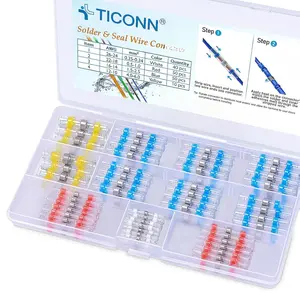 150 PCS Solder Seal Wire Connectors, Heat Shrink Butt Connectors, Waterproof and Insulated Electrical Wire Terminals, Butt Splice (150PCS)