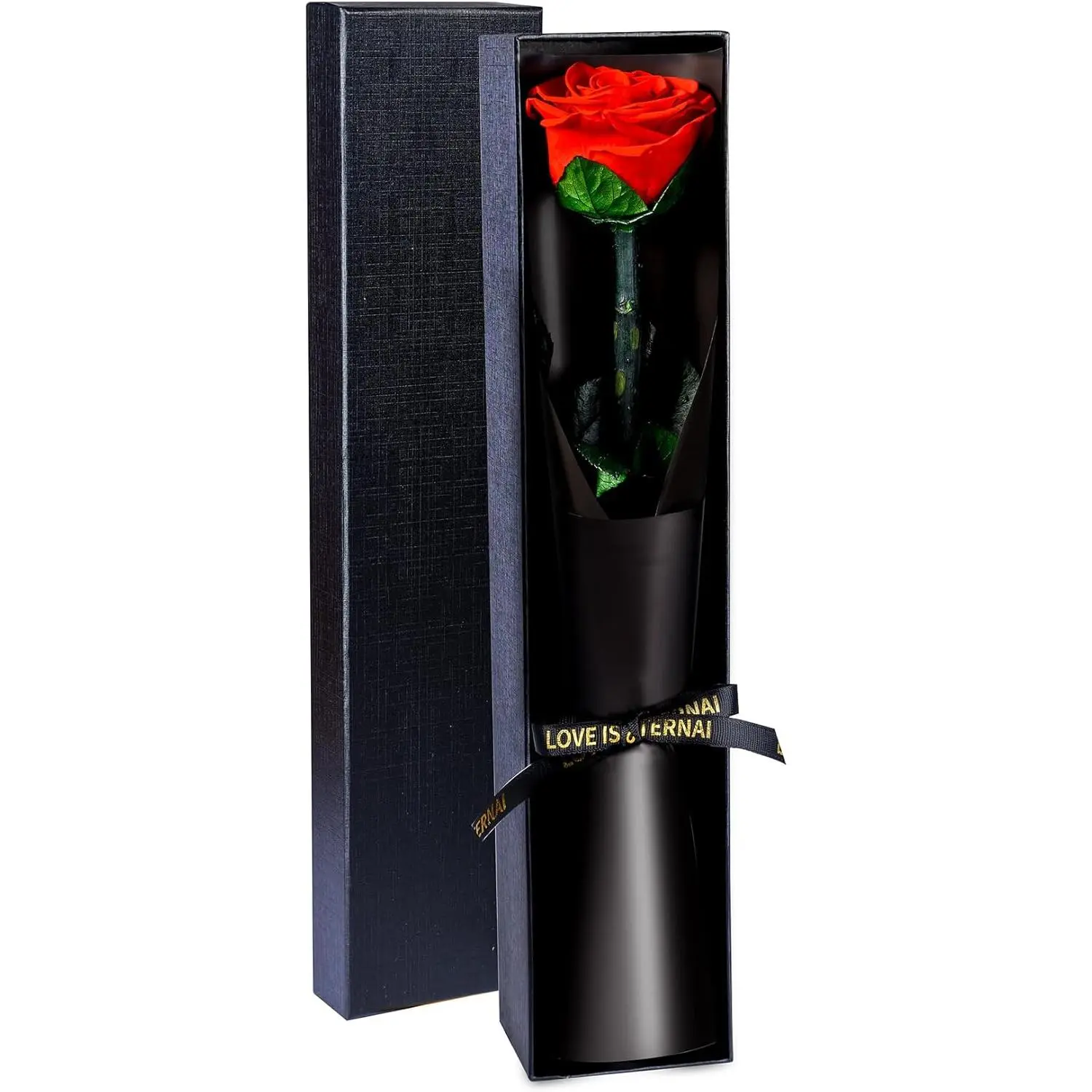 Preserved  Gifts for Women,  for Delivery, Single Roses with Stem, Valentines Day Roses Gifts for Her, Mothers Day  for Mom (Red, Single Rose)