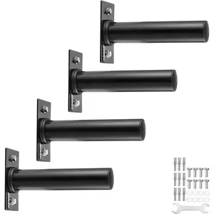 VEVOR Wall Mounted Weight Plate Holder, Weight Rack Storage for 2-Inch Weight Plates, 330 lbs Load Capacity Weight Storage Rack, Heavy Duty Iron Home Gym Organizer, 4 Pack, Mounting Hardware Included