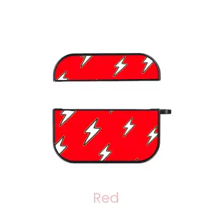 abbyrose Lightning Bolts AirPod Case AirPod (1st/2nd gen) Rigid Plastic Red