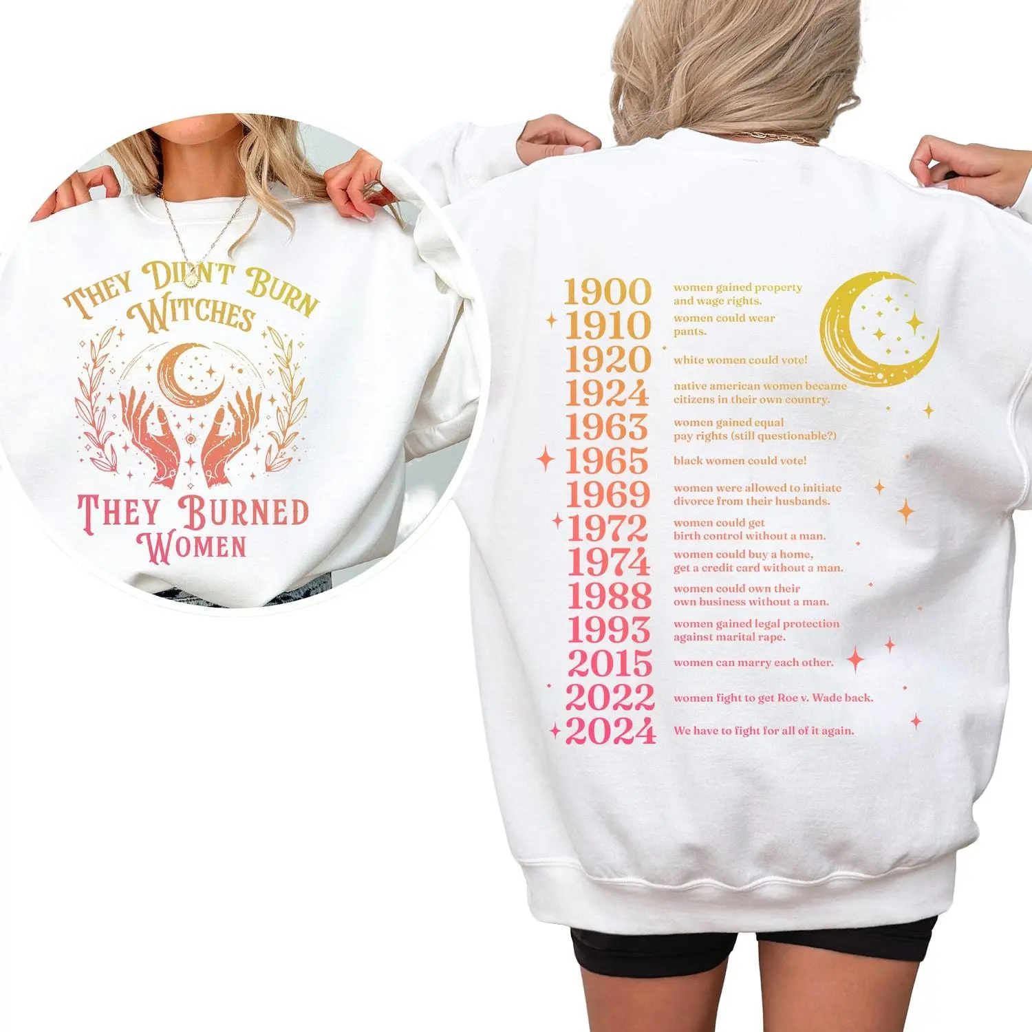 They Didn't Burn Witches They Burned Women Sweater, Feminism Sweater, Feminist Witch Sweater, Women Empowerment, Women's Rights Sweatshirt