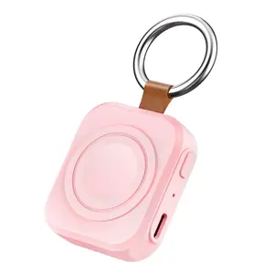 Portable Wireless Charger for Apple Watch, 1 Count Compact Magnetic iWatch Charger, 1200mAh Extra Battery Smart Power Bank Keychain Style Travel Essentials, Smart Watch Accessories, Wearable, Electronic Gadgets