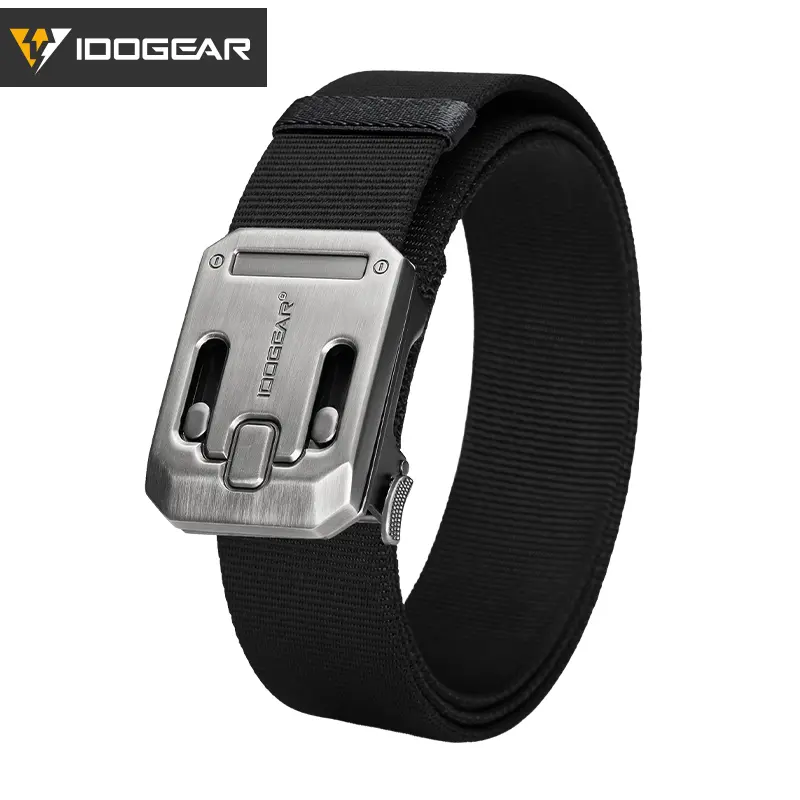 IDOGEAR Men's 1.5'' Nylon Ratchet Belts Ajustable One-Hand Quick-Release for Everyday Carry Belts with Reinforced Steel Core CCW Belt Magnetic Buckle for Golf Casual Style Must-have Belts Local Warehouse 3446