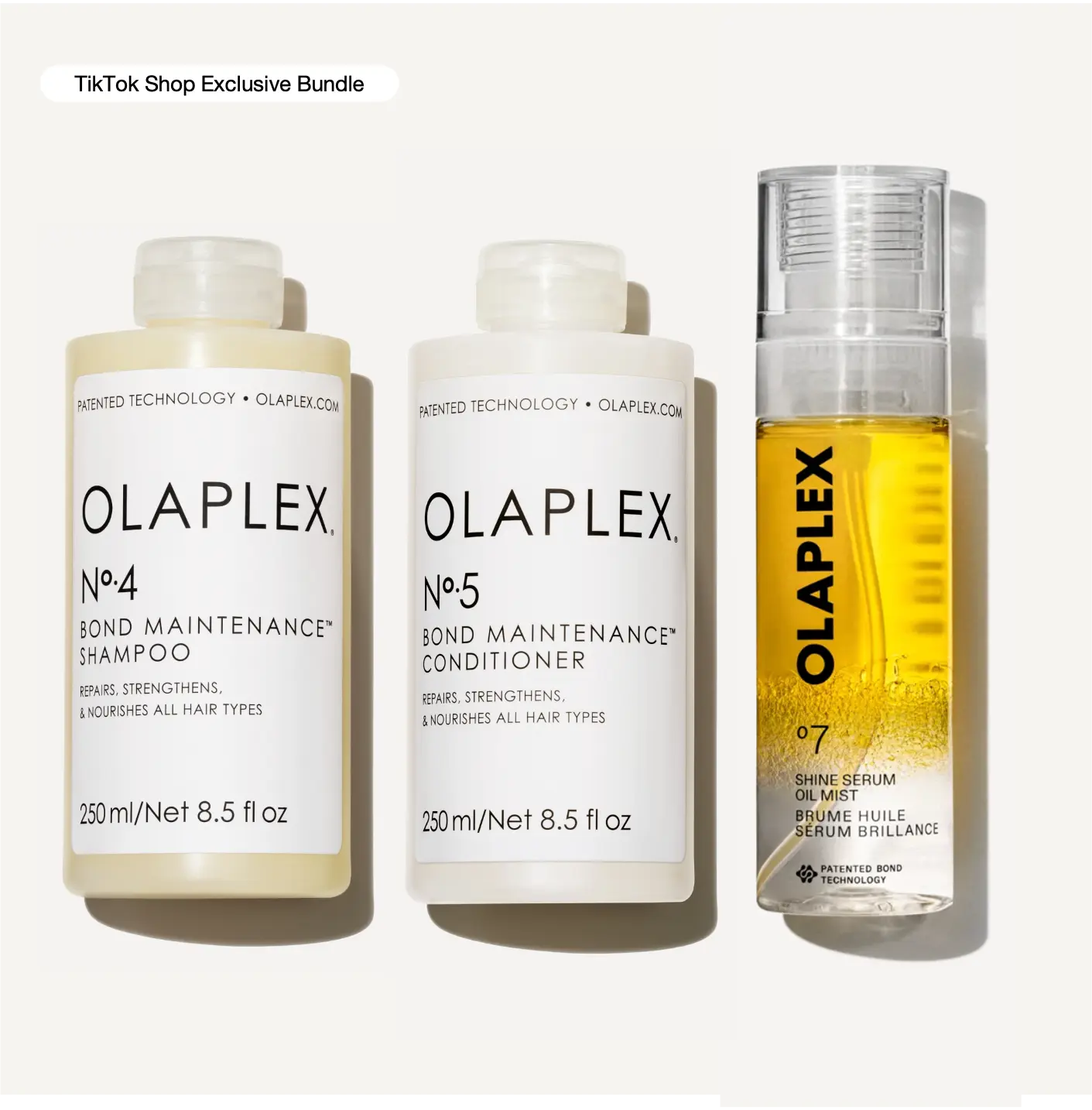 OLAPLEX Bond Maintenance Shine Set - High-Lather Shampoo + Conditioner to Hydrate, Moisturize, Smooth + Strengthen, with 2-in-1 Replenishing Repair Treatment for Shine