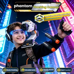 Smart Tracking Mechanical Arm Foam Blaster,Wearable Shoulder Mount,Dual Control Cool Inductive Robot Arm,Soft Dart Robotic Arm,Motion-Tracked Blaster,Motion Control Toy Machine with Wearable Shoulder Mount&Remote Control Toys for Boys Gifts for 8-12