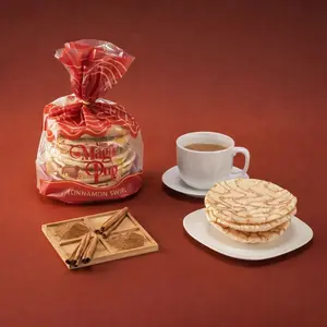 Kim's Magic Pop Cinnamon Swirl Flavor Drizzled 6 Pack Low Carb No Trans Fat All Natural Multigrain Korean Snack Crunchy Crispy Easy Bread Chip Cracker Replacement