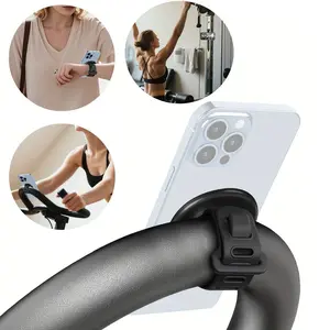 Multifunctional Adjustable Magnetic Phone Holder Mount, Fits Car Steering Wheel, Gym Equipment, Bikes, Shopping Carts, Golf Cars, Running Machines, Magnetic Smartphone Holder