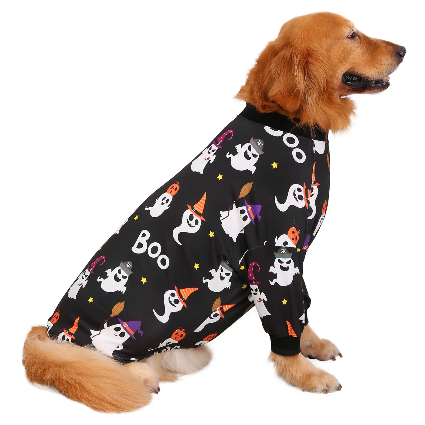 HDE Dog Pajamas - One-Piece Jumpsuit PJs for Medium to 3XL Large Breed Dogs Husky Clothes Costume