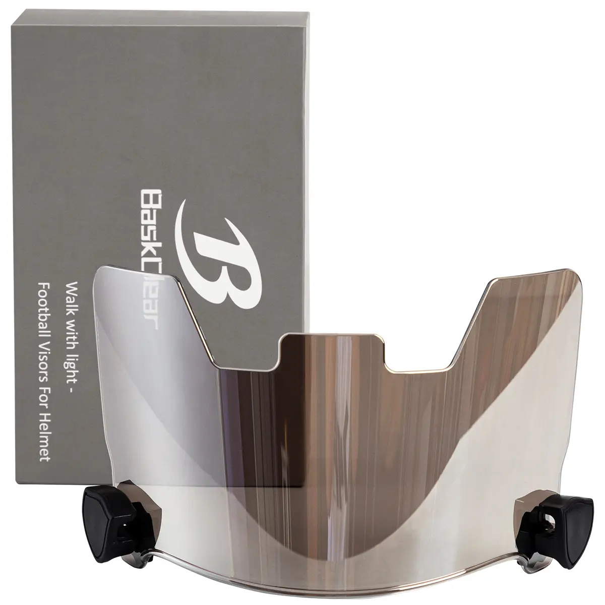 Silver Football Helmet Visor - Anti-Fog, Scratch-Resistant Clear Face Shield for Adult & Youth Football Helmets