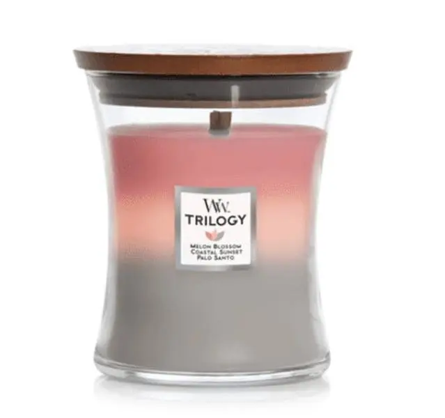 SHORELINE WoodWick Trilogy 10 oz Scented Jar Candles - 3 in One