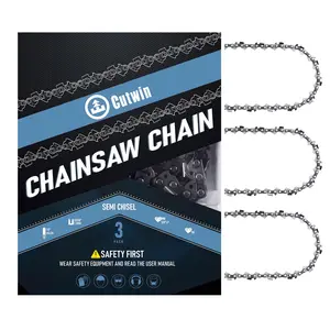 3 Pack 16 Inch Chainsaw Chain CW-S56 3/8" LP Pitch .050" Gauge 56 Drive Links, UL Approved Replacement Low-Kickback Chainsaw Blade Fits Most Chainsaw Brands