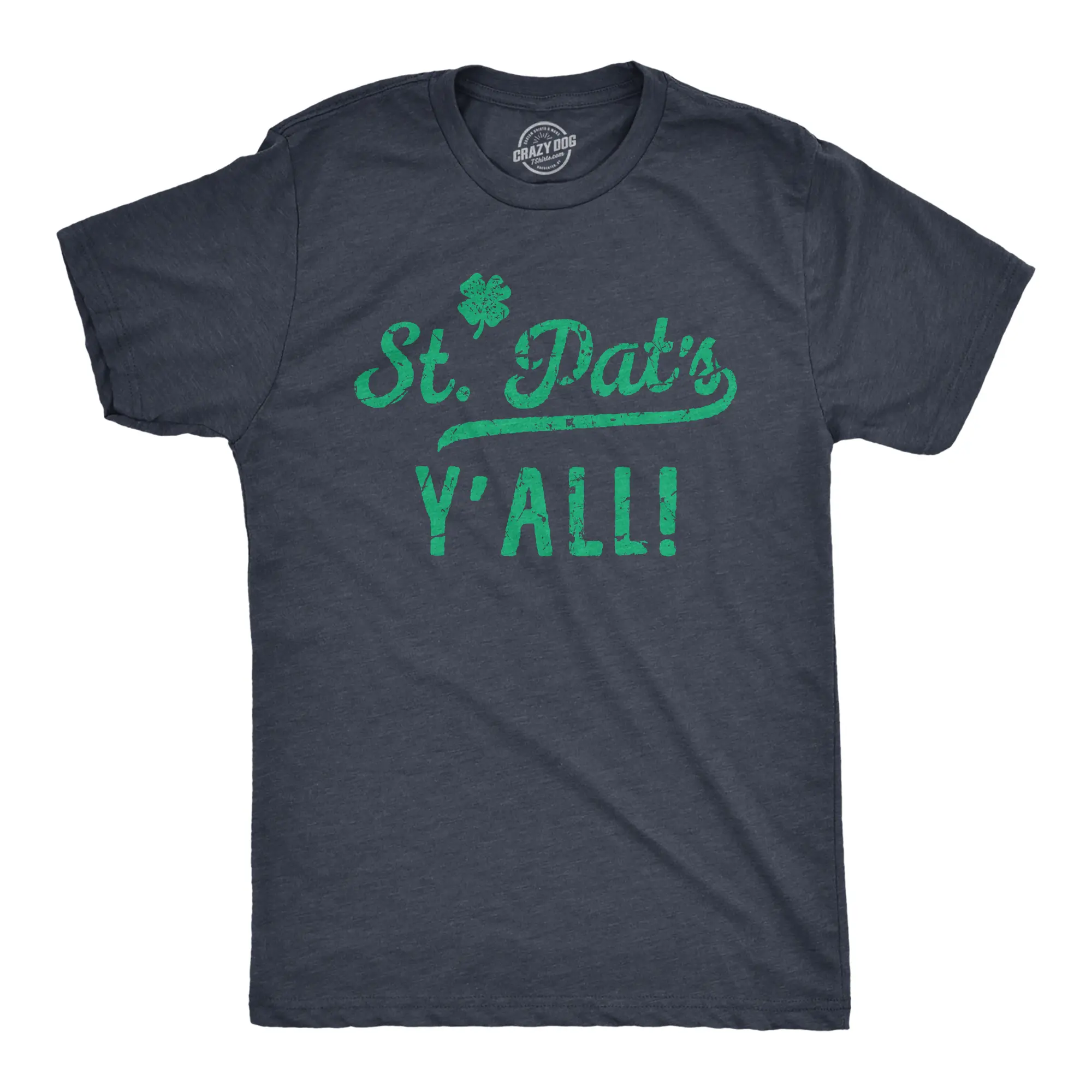 Mens St Pats Yall Funny T Shirts Novelty Tee Drinking Shirt for Men Mens Funny T Shirts Cool Vintage Fashion T-Shirt Gift Classic Menswear Saint Patrick's Day Apparel for Men Novelty Tees for Guys Navy -