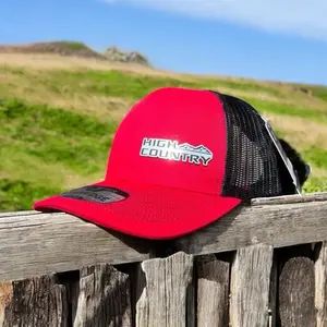 Chevy High Country Mini Badge Trucker Hat - Acrylic Badge Baseball Cap with Black Mesh, Durable Material