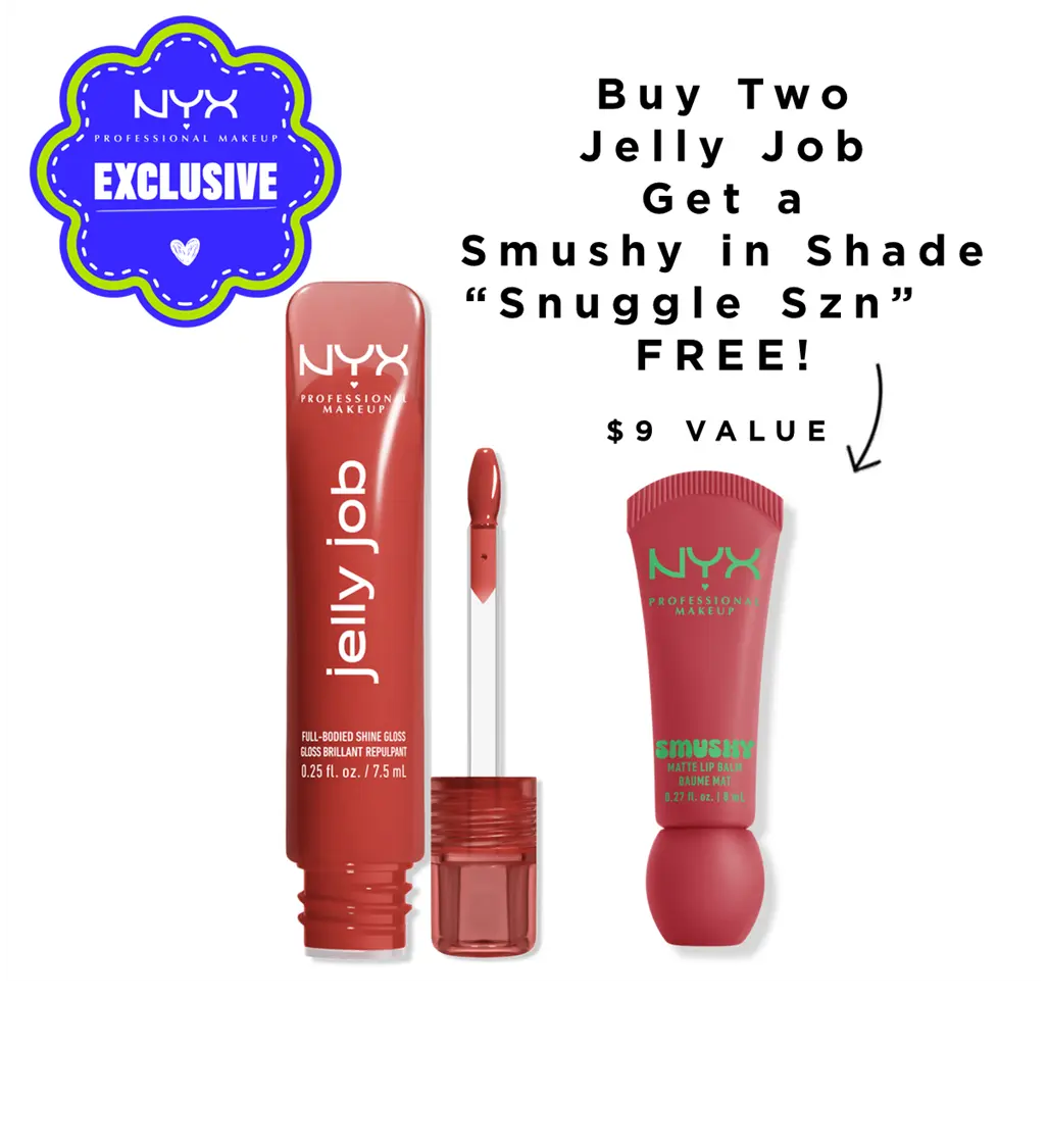Jelly Job Full-Bodied Shine Gloss, Jelly-Smooth Shine, Precision Applicator, NYX Professional Makeup