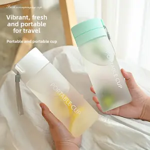 Factory Direct Supply Daisy Plastic Cup Portable Anti-fall Fresh Water Cup Cute Super Adorable Compact Internet Celebrity Girl Cup