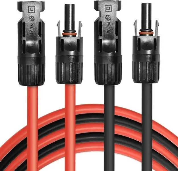 40FT Total 10AWG Solar Extension Cable (20FT Red + 20FT Black) - Heavy Duty 6mm² UV Resistant PV Wire with Waterproof MC4 Connectors for RV Off-Grid Camping
