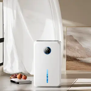 95 oz Dehumidifier with LED Light Quiet Dehumidifiers for Home Basement Bathroom Bedroom Auto Shut Off 850 sq ft Effective Moisture Control Whisper Quiet Operation