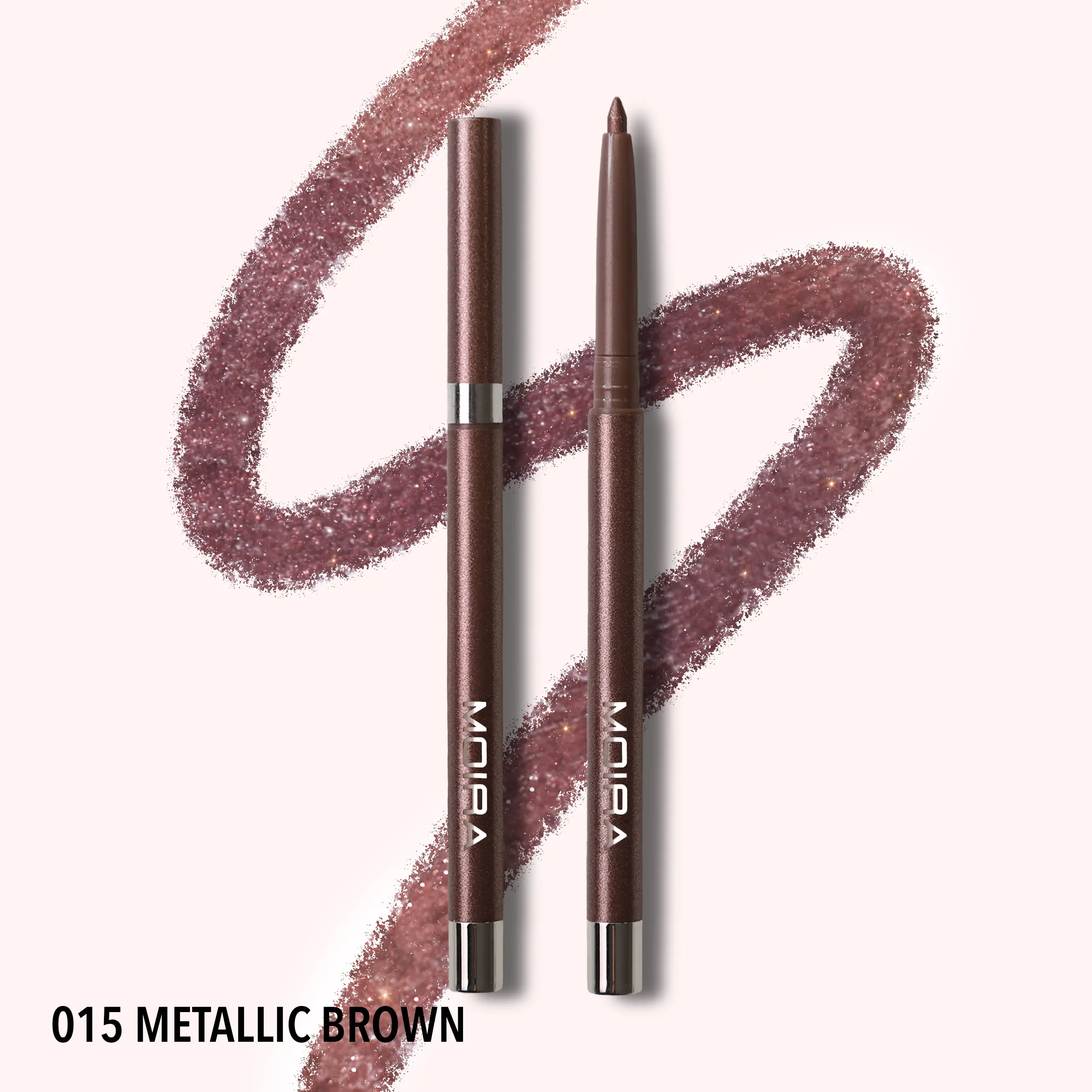 MOIRA | Statement Shimmer Liner (015, Metallic Brown) | Waterproof Shimmer Eyeliner, Highly Pigmented & Long-Lasting | Smooth Glide Retractable Formula, Multi-Use Liner & Shadow