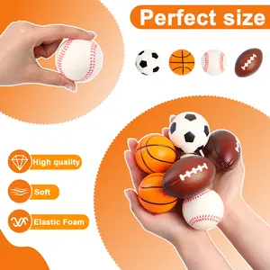24 Pcs Squishy Soccer Stress Balls Anxiety Relief Toys for Kids & Adults Summer Vibe Party Favors Classroom Prizes Children's Day Gifts