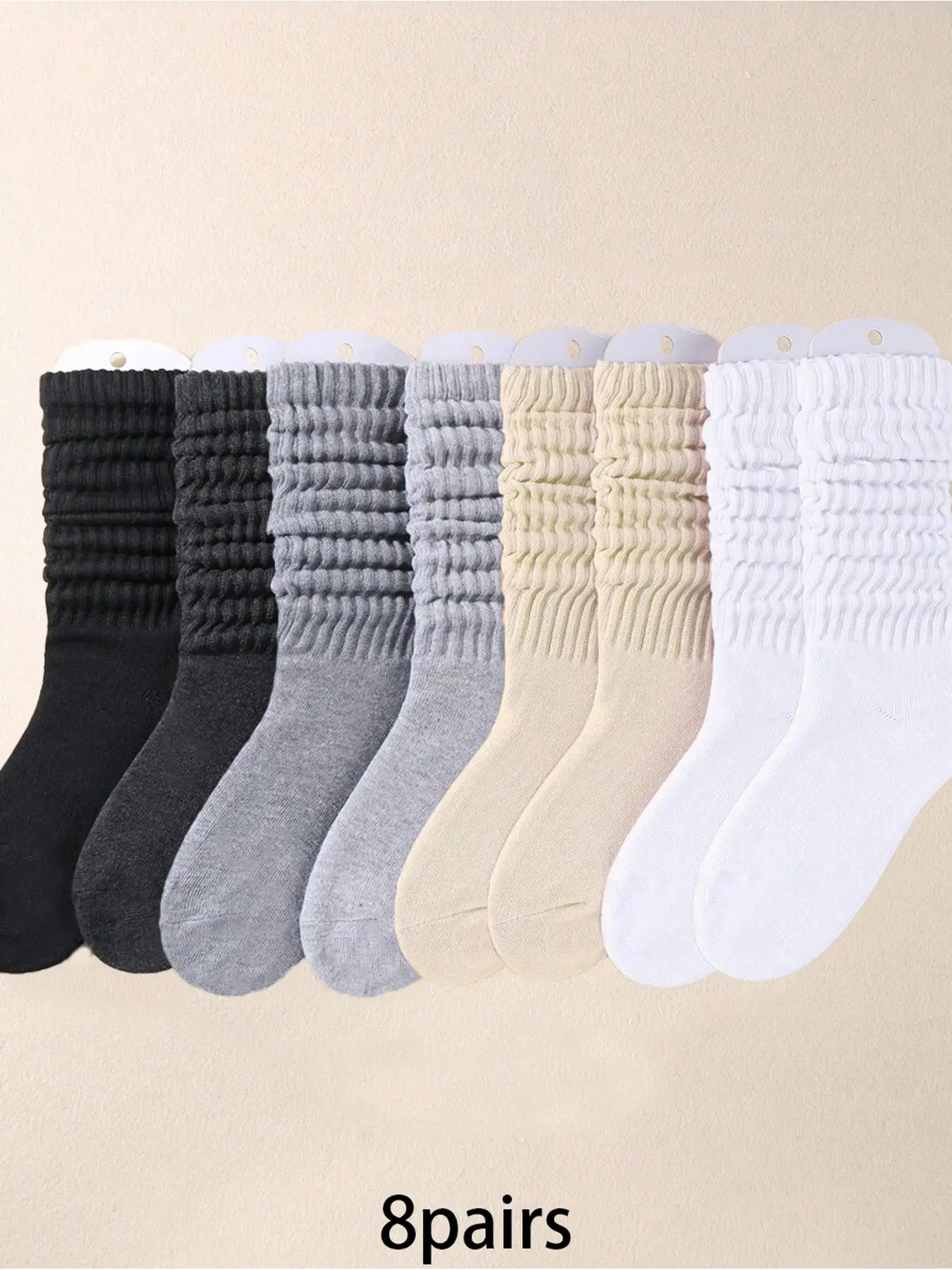 8 Pairs Retro Maillard Style Ankle Socks - Fitted, Comfortable, Breathable, and Suitable for Women's Commuting and Home Wear, Womenswear