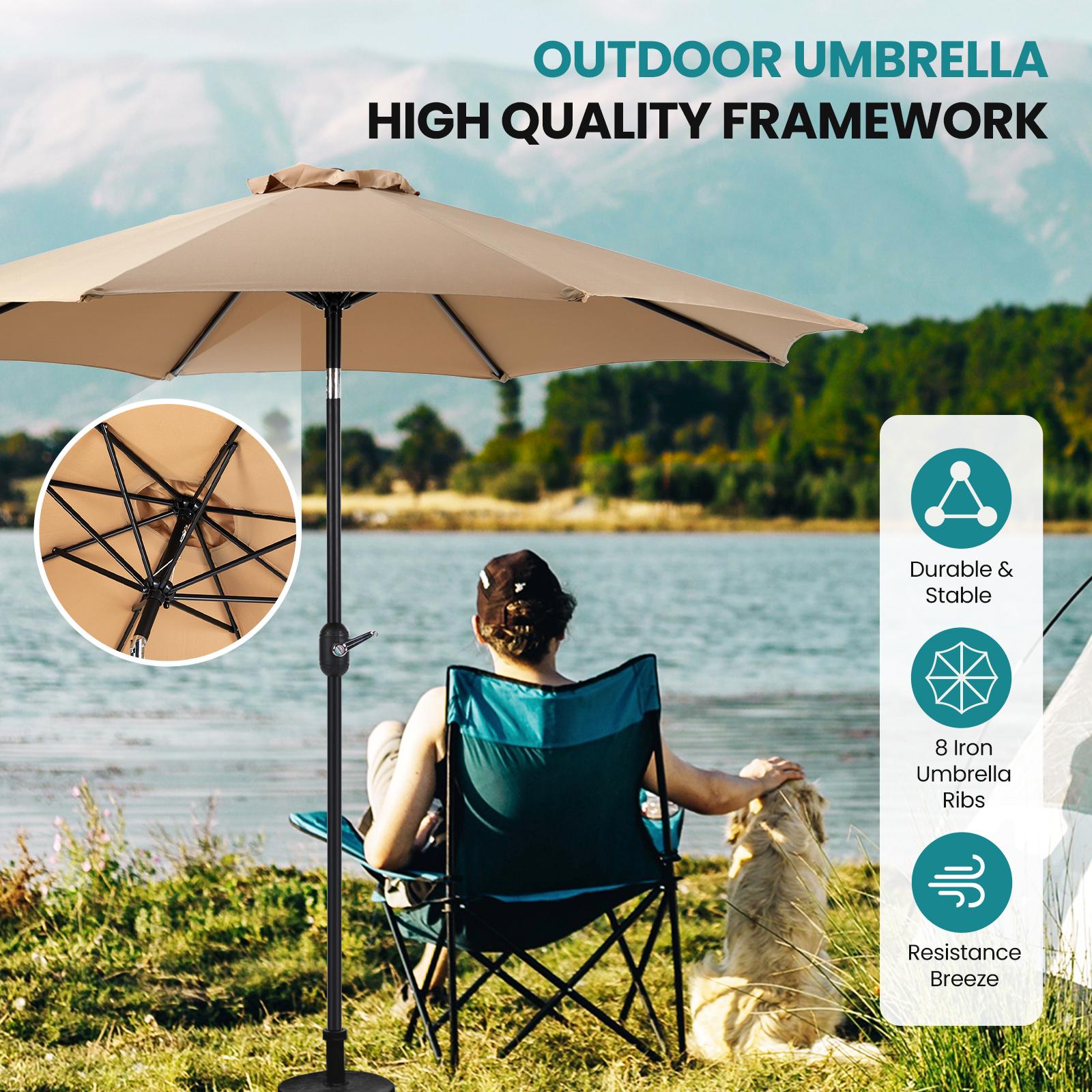 9ft Patio Umbrella Replacement Canopy Market Umbrella Top Outdoor Umbrella Canopy with 8 Ribs 9 Feet Patio Umbrella Replacement Canopy for 8 Ribs, Market Umbrella Top, Yard Table Umbrella Top Cover,Universal Strong and Thick Umbrella Canopy