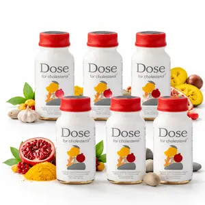 Dose for Cholesterol 2oz Liquid Shot, Herbal Heart Wellness Support with Amla Pomegranate CoQ10 Curcumin, Daily Functional Drink, Convenient Format, 2025