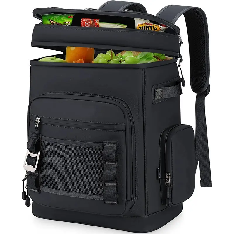 Backpack Cooler Insulated Leakproof, Soft Cooler Backpack for Beach,Cooler Backpack, Leakproof Liner, Side Wine Holders, Wine Opener, Water-resistant, Padded Strap, for Beach Camping Hiking