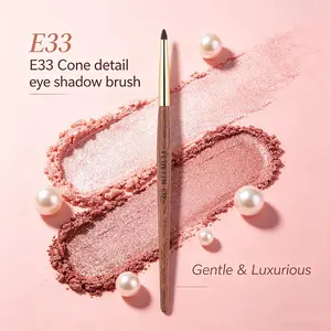 E33 Cone Detail Eyeshadow Brush, Small Eyeshadow Eyeliner Brush, Horse Hair, Rosewood Copper Pipe, Perfect for Eye Puffiness Details