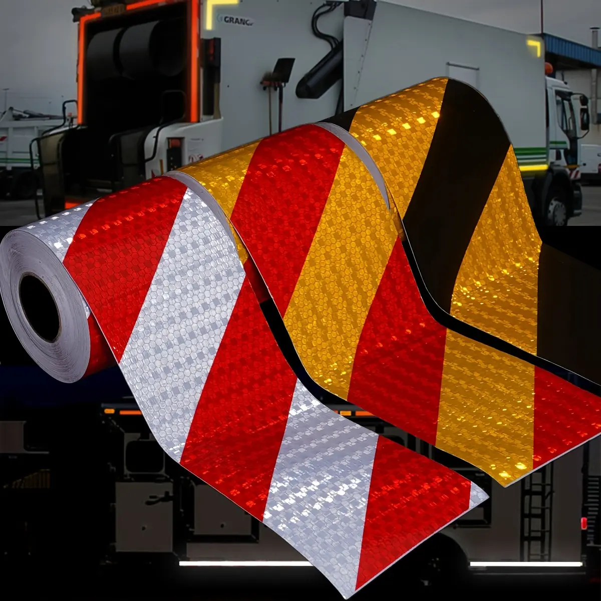 High Visibility Reflective Tape Roll, Industrial Marking Tape, Warning Sticker, Night Self Adhesive Waterproof Car Truck Safety Tape, Automotive, Car Accessories