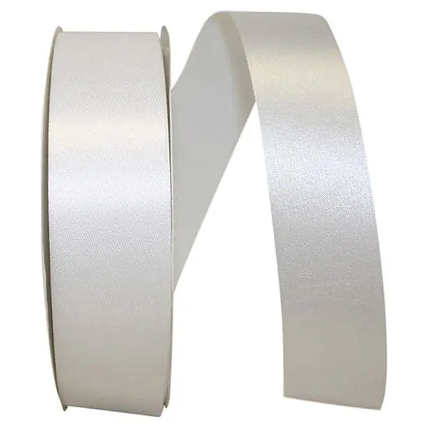 Florist Basics -- Acetate / Satin Supreme Cooler Ribbon -- White Color --- Various Sizes