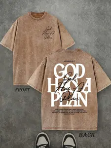 Oversized Vintage Washed Faith Graphic Tee “God Has A Plan” | Y2K Streetwear Aesthetic Unisex Summer Essential T-Shirt