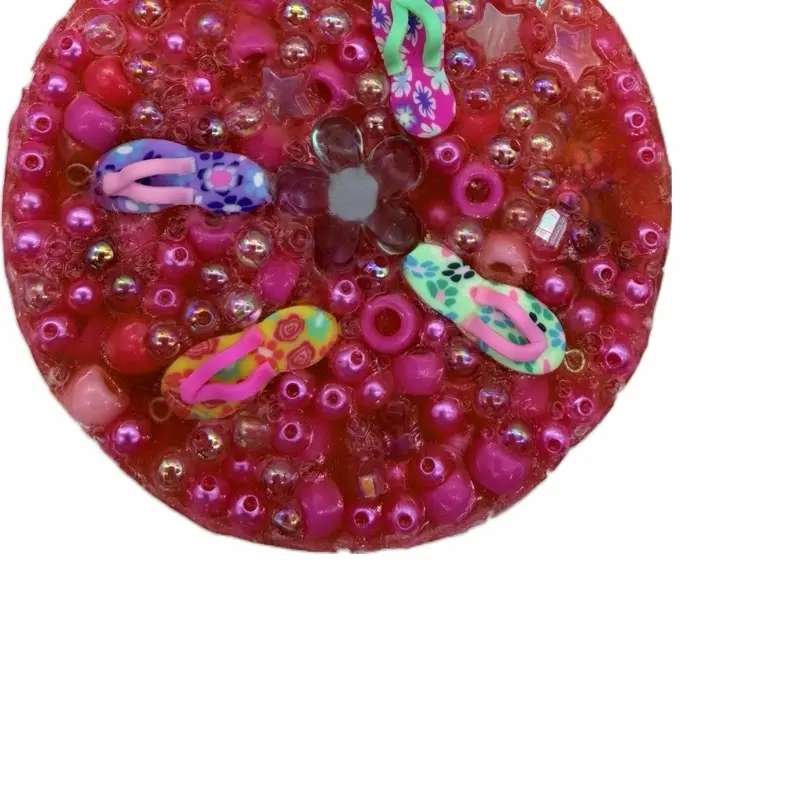 The Wiley Merchant Women’s Pink 30x Reusable Picky Pad Flip Flops  Beach Theme