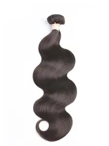 1PC 2#-BW 2# Dark Brown Body Wave Human Hair Bundle, Brazilian Hair Weave