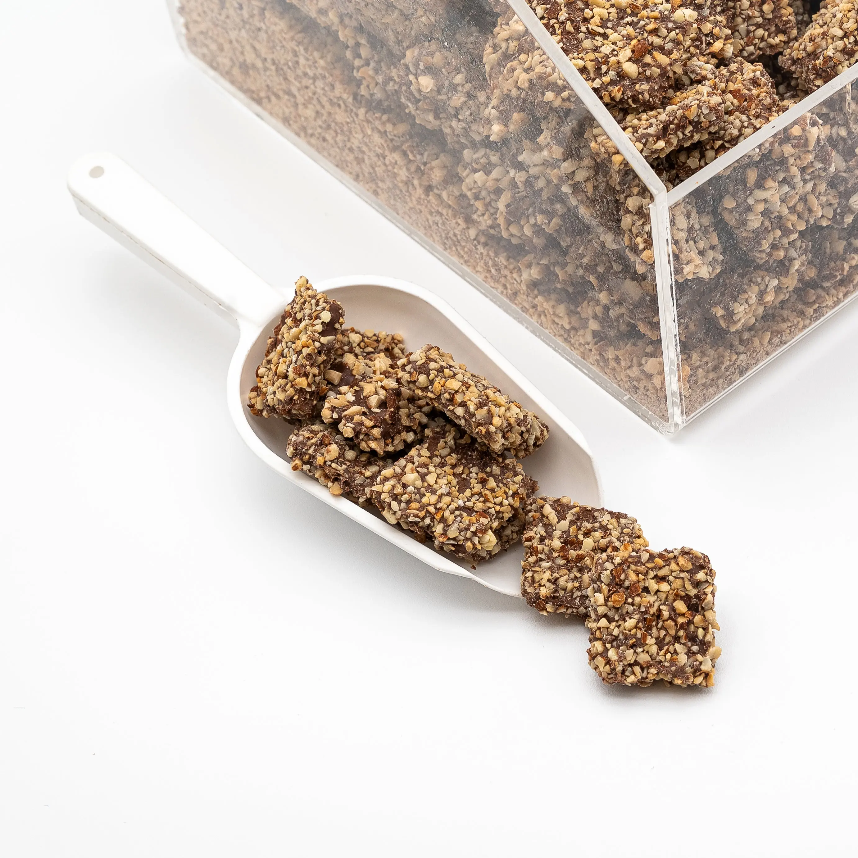 Sugar-Free Almond Chocolate Buttercrunch - Crunchy and Sweet Snack - 4 oz & 8 oz & 1 lb & 3 lb Chocolate Bag Dessert Bonbon Cocoa Salt