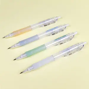 0.5mm Mechanical Pencil with Eraser, 4/8/12pcs Clear Plastic Design Mechanical Pencil, Writing Pen for School & Office Supplies Mechanical Pencils Set