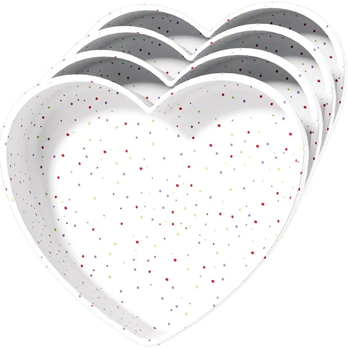 Silicone 10 Inch Cake Pans - Heart Shaped Baking Molds, Set of 4 Cake Molds for Cake, Cheesecake, Rainbow Cake (heart shaped)
