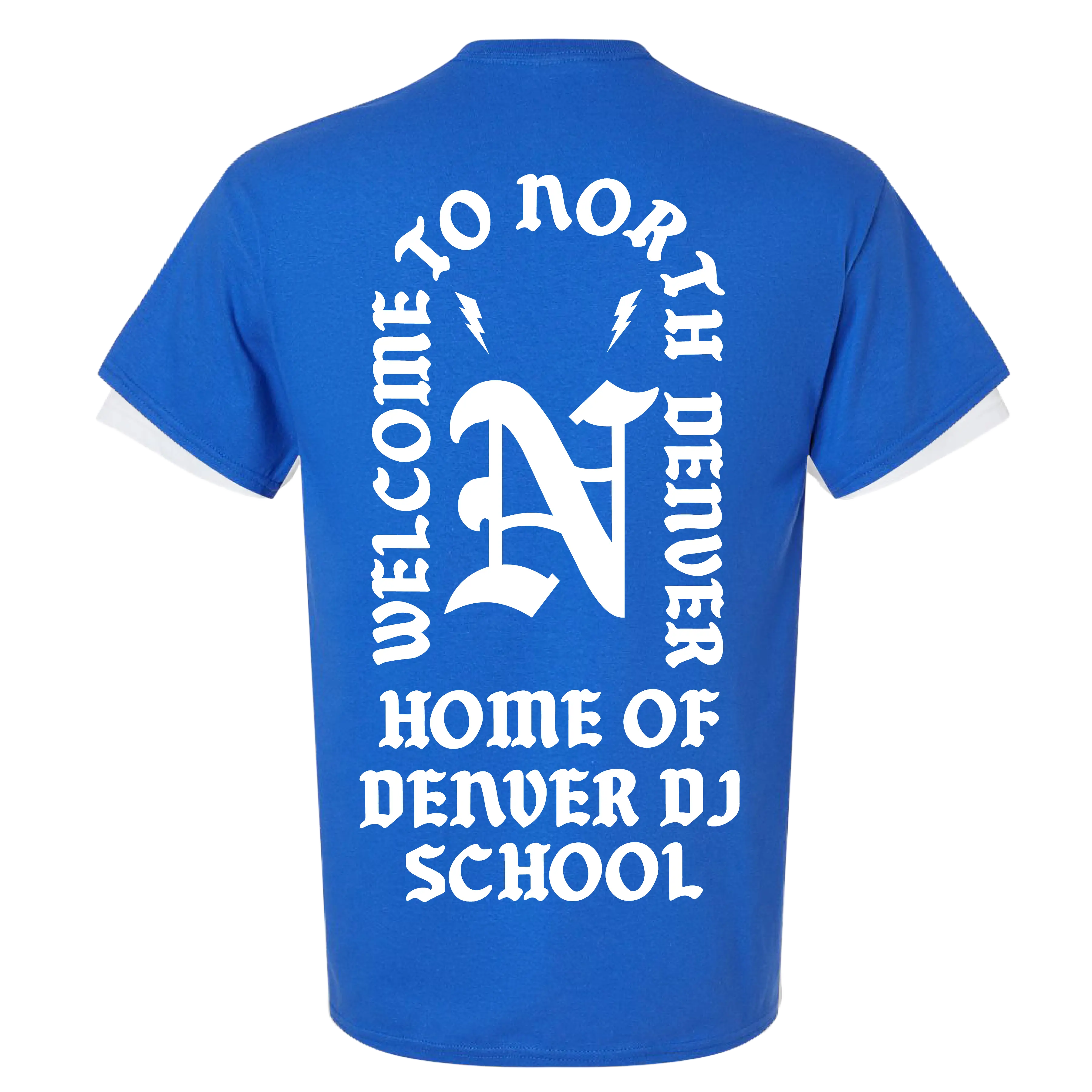 OG B-Boy North Denver Tee – Royal Blue & White | Denver DJ School Apparel