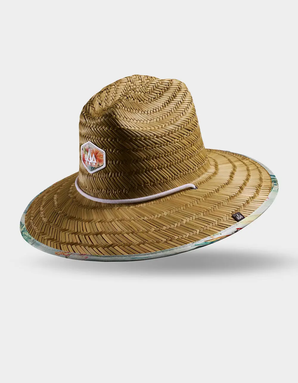 HEMLOCK HAT CO.  Mens Hanalei Hula UPF 50+ Lifeguard Straw Hat, Natural