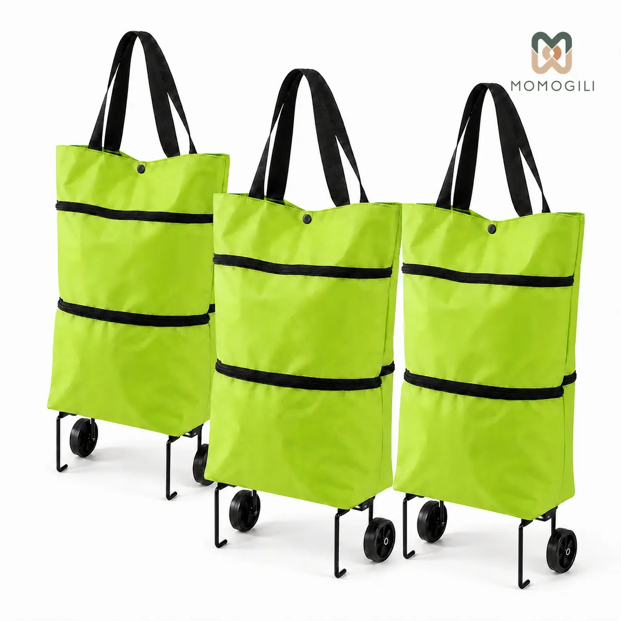 1/2/3PCS 2 in 1 Foldable Shopping Trolley Bag with Wheels, Lightweight Grocery Bags Shopping Travel Bag on Wheels for Women or Men Travel Home Kitchen Supermarket
