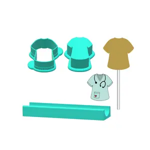 Nurse Scrubs Cake Pop Mold |Deluxe Cutter, Popper, and Tray Option