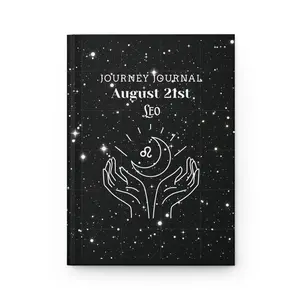 Astrology Journey Journal for Leos, Star Sign Journal, Personalized Journal, Birthday Gift, Writing Notebook, Celestial Stationery